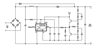 Application Circuit Diagram - Power Integrations HiperPFS™ & HiperTFS™ Controllers