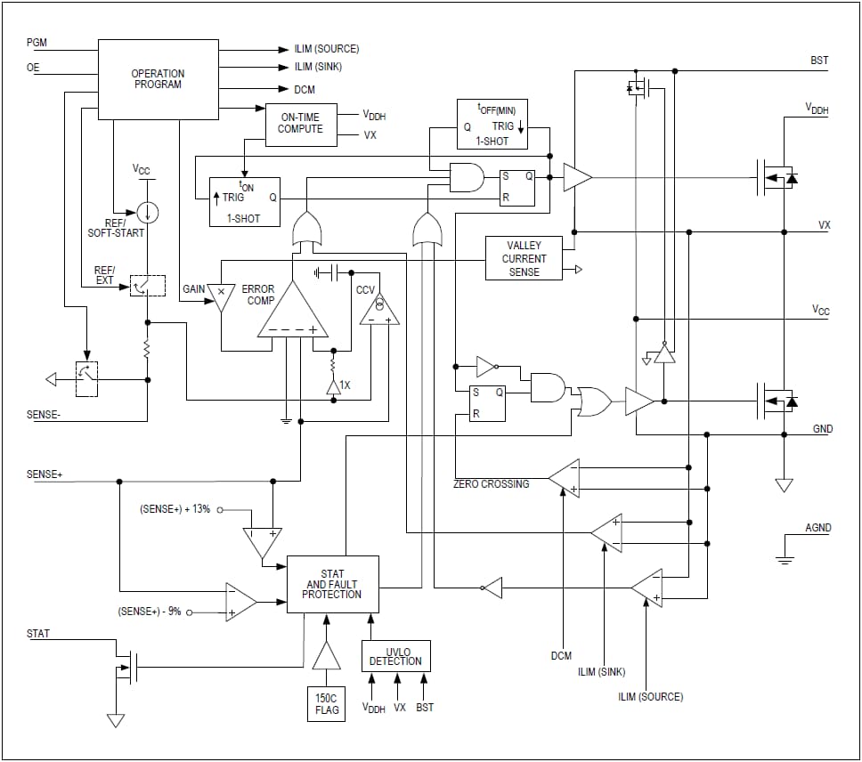 Block Diagram - Analog Devices / Maxim Integrated MAX38800 & MAX38801 Switching Regulators