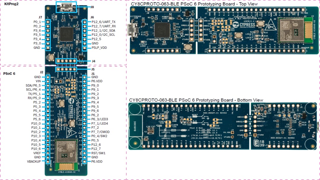Infineon Technologies PSoC® 6 BLE原型設計板