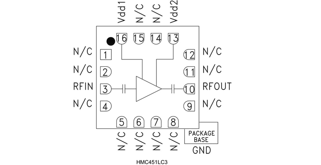 Block Diagram - Analog Devices Inc. HMC451 GaAs pHEMT MMIC Amplifiers