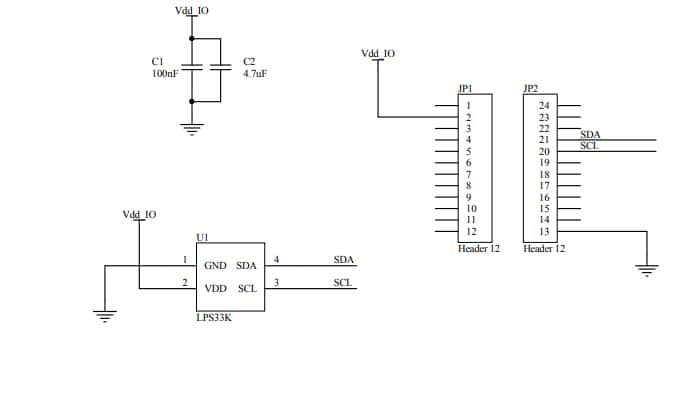 Schematic - STMicroelectronics STEVAL-MKI214V1 Adapter Board