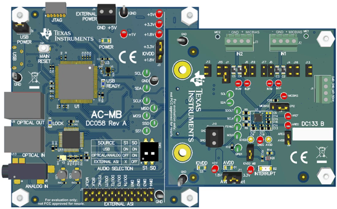 Mechanical Drawing - Texas Instruments ADC5120EVM-PDK Audio ADC Evaluation Module
