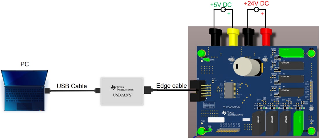 Mechanical Drawing - Texas Instruments TLC6A598EVM Evaluation Module (EVM)