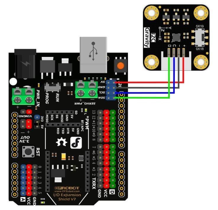 DFRobot Gravity I2C H3LIS200DL Triple Axis Accelerometer