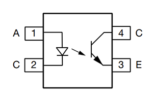 電路圖 - Vishay Semiconductors VOx619A光電晶體管輸出光耦合器
