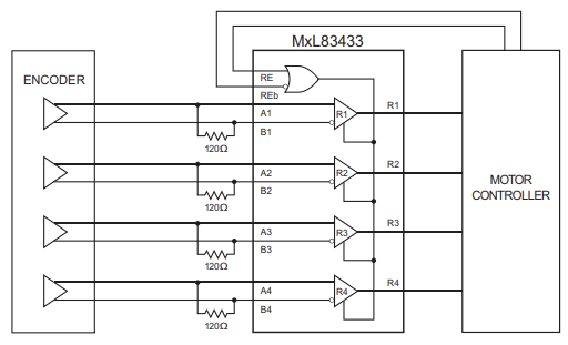 Schematic - MaxLinear MxL83433 Quad Receivers