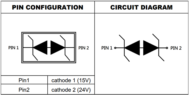 Application Circuit Diagram - Taiwan Semiconductor TESDA1L2B17P1Q1 ESD Protection Diode