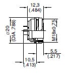Amphenol-Tuchel C091D Female Receptacles Diagram