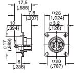 Amphenol-Tuchel C091D Male Receptacles Diagram