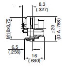 Amphenol-Tuchel C091D Male Receptacles Diagram