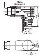 Amphenol-Tuchel C091D Circular Right Angle Connectors Diagram 