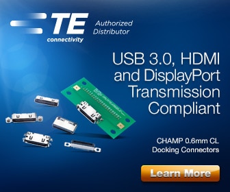 TE Connectivity Champ 0.6mm CL Docking Connectors