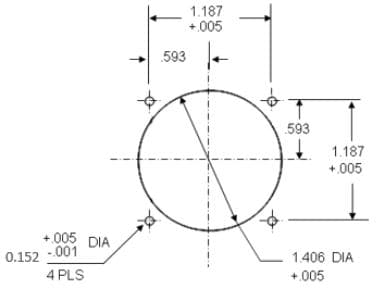 TE Connectivity / CII Solder Hook Mounting Layout