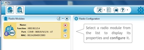 Connected radio modules.